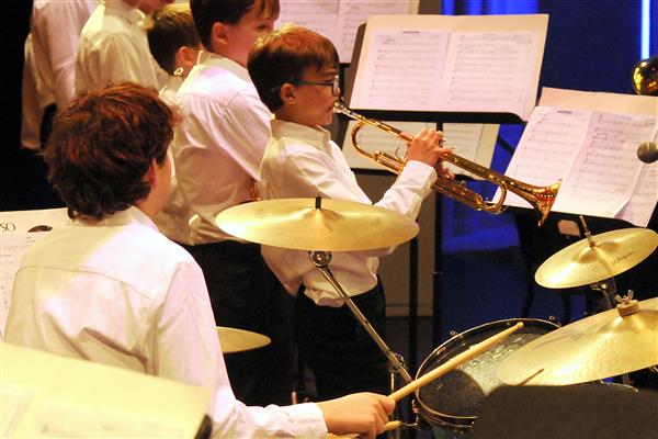 Students performing at the 2023-2024 All County Jazz Concert
